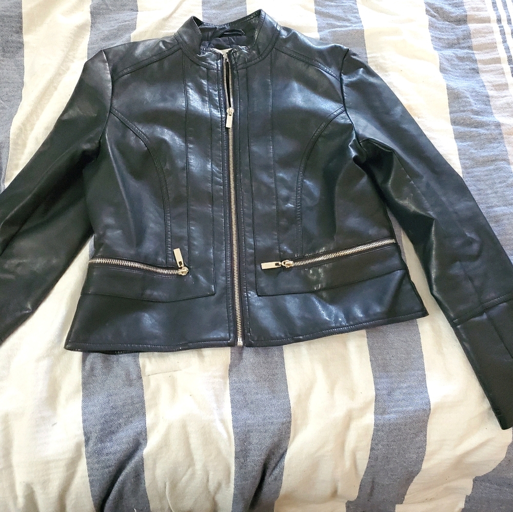 Faux leather jacket